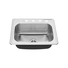 American Standard 20SB.8252284S.075 Colony 25 x 22 Stainless Steel 4-Hole Drop-In Kitchen Sink