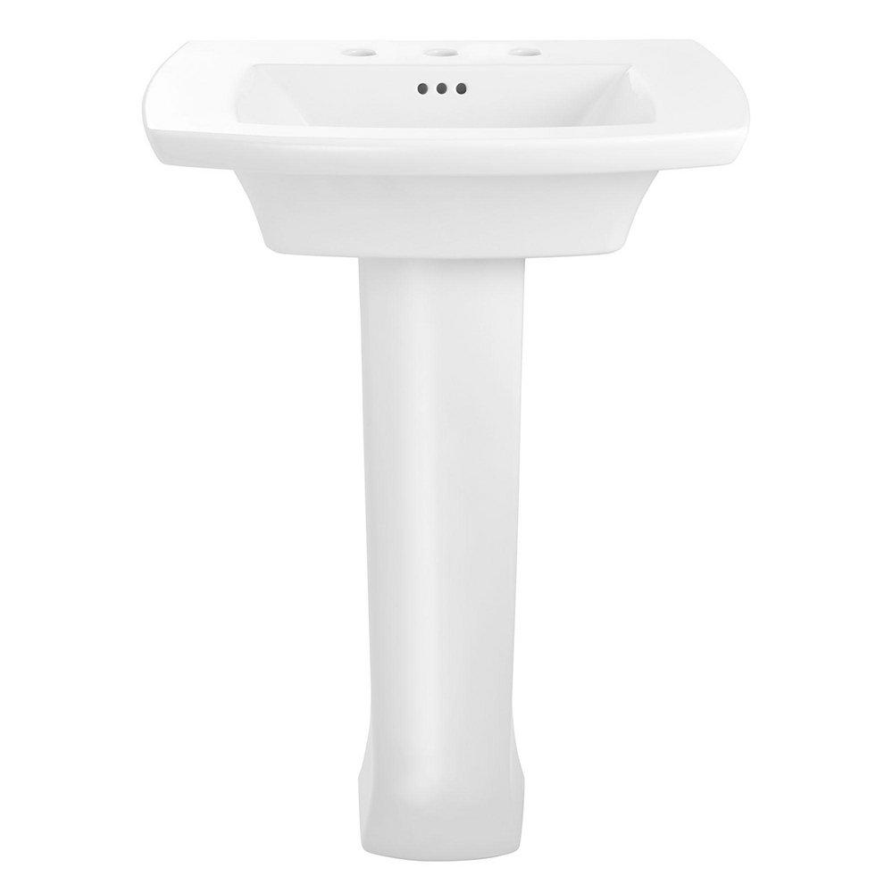 American Standard 0445800.020 Edgemere Pedestal Sink 8 Widespread