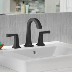 American Standard 7353801.243 Townsend® Two Handle Widespread Bathroom Sink Faucet in Matte Black