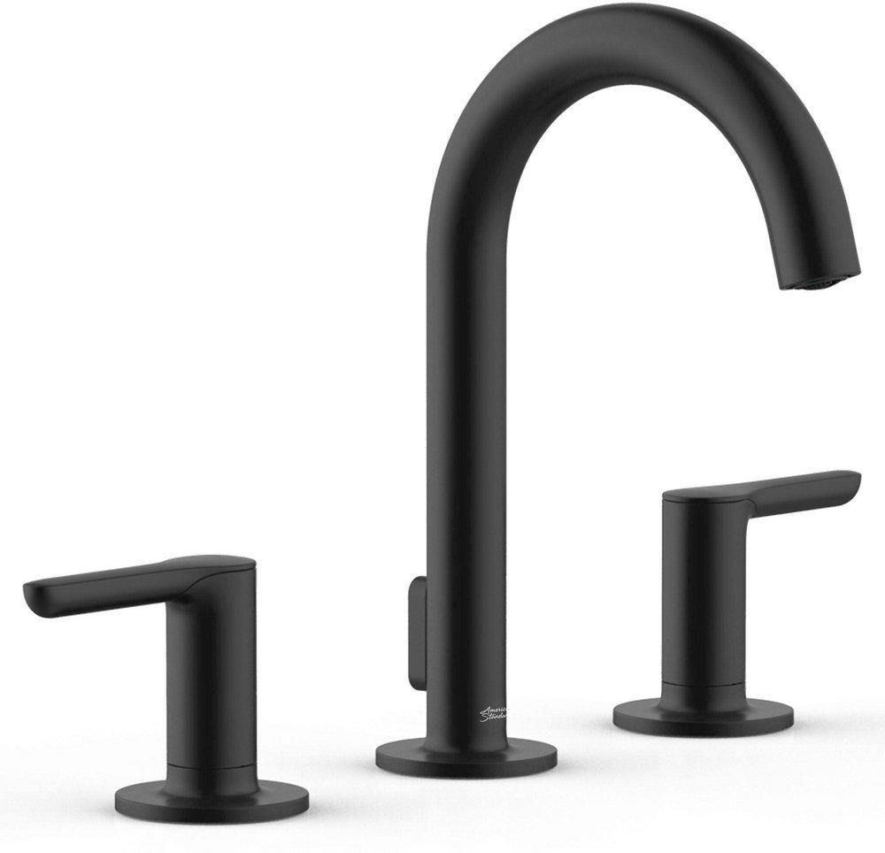 American Standard 7105801.243 Studio® S Two Handle Widespread Bathroom Sink Faucet in Matte Black