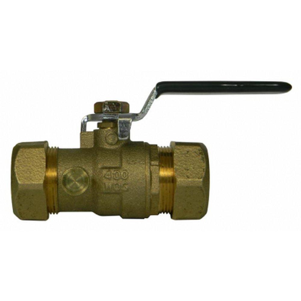 A.Y. McDonald 5421-143 1/2 in. Brass Standard Port Compression 400# Ball Valve