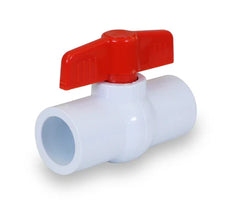 Everflow 260S100 | 1 Economy PVC Solvent Ball Valve White (Not for Potable Water) | Everflow