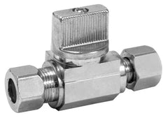 Everflow 82314PR-NL 1/4 Turn 3/8 Comp Fem X 1/4 Comp Male Add On Valve Boxed Lead Free