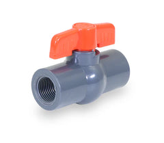 Everflow 270T114 1-1/4 Sch. 80 PVC Threaded Ball Valve Gray NSF Approved