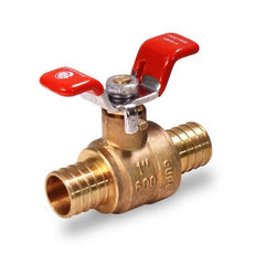 Everflow 615P001-NL 1 F1807 PEX X PEX Full Port Brass Ball Valve with T Handle Lead Free