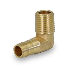 Everflow B27-5812 | 5/8 Hose Barb X 1/2 MPT Elbow Brass Hose Barb Fitting For Non Potable Use Only | B27-5812