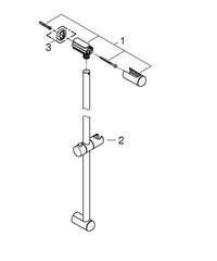 GROHE 27524000 New Tempesta Shower Bar in Polished Chrome