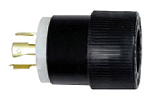 Hubbell L1530P Hubbell-Pro 30amp 3-Phase 250v Black Nylon Locking Plug, 3-Pole, 4-Wire Grounding