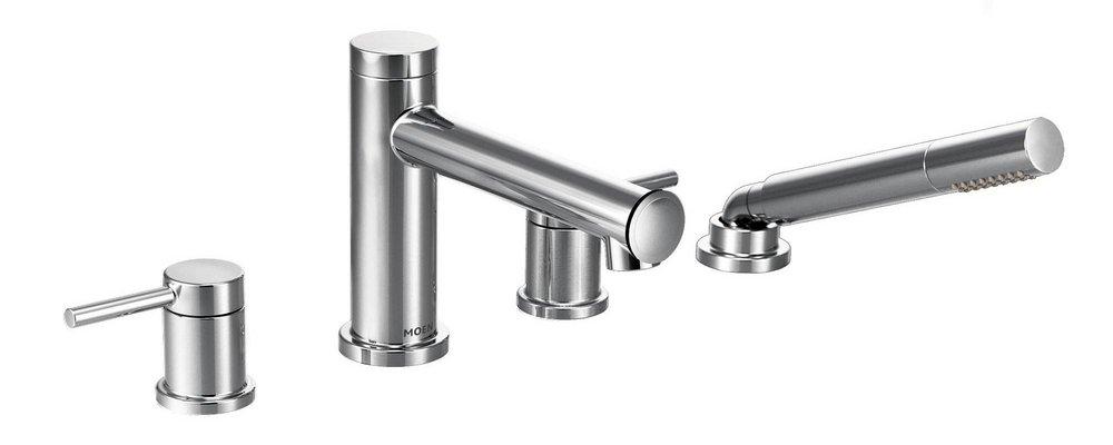 Moen T394 Align Two Handle Roman Tub Faucet with Handshower in Polished Chrome (Trim Only)