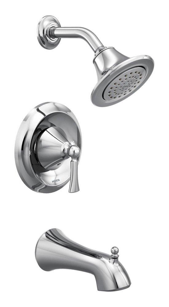 Moen T4503EP Wynford One Handle Single Function Bathtub & Shower Faucet in Polished Chrome (Trim Only)