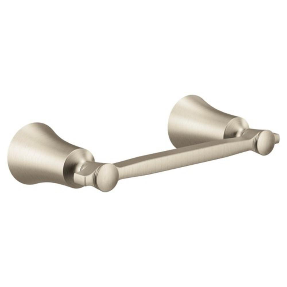 Moen YB0308BN Flara Wall Toilet Tissue Holder in Brushed Nickel