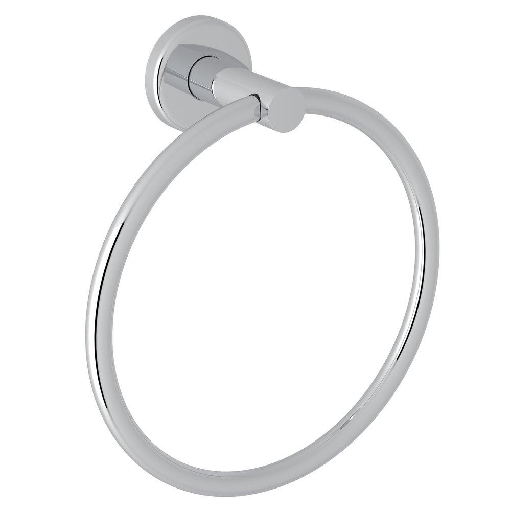 Rohl LO4APC Bossini Round Closed Towel Ring in Polished Chrome