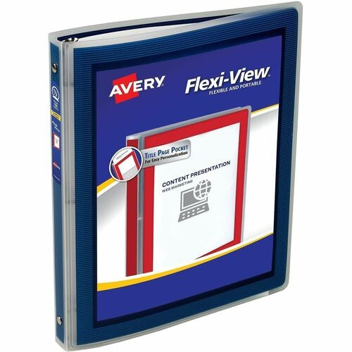 AVERY Avery AVE15766 Flexi-view Binder 0.5 in Letter Navy