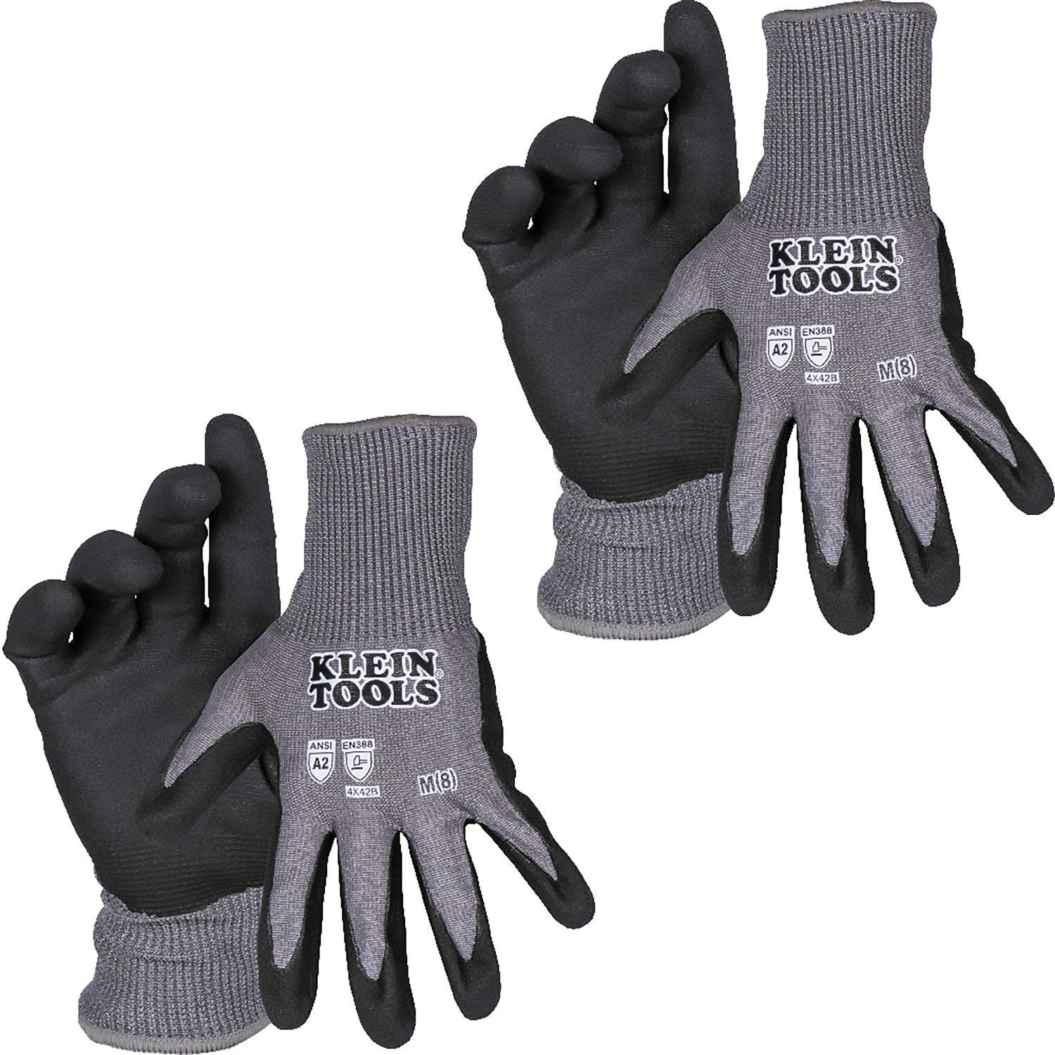 KLEIN TOOLS Klein Tools 60584 Knit Dipped Gloves (Medium / 2-Pair)