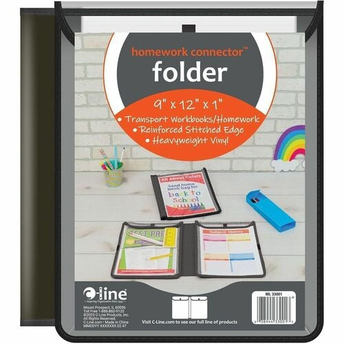 C-LINE C-line CLI33001 Homework Connector Folder 10.75x13