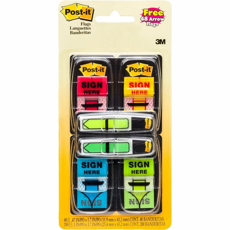 3M 3M MMM680SH4VA Post-it Flags Arrow Message 1 inches Page Flags 248 Pack 680SH4VA