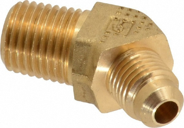 PARKER Parker 159F-4-4 Brass 45 Deg Male Elbow 1/4 in Flare Mnptf
