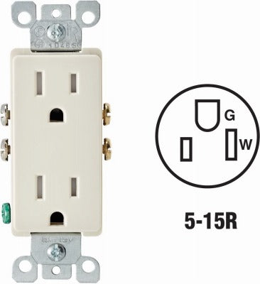 LEVITON Leviton S04-T5325-00T Tamper Resistant Duplex Receptacle 15A
