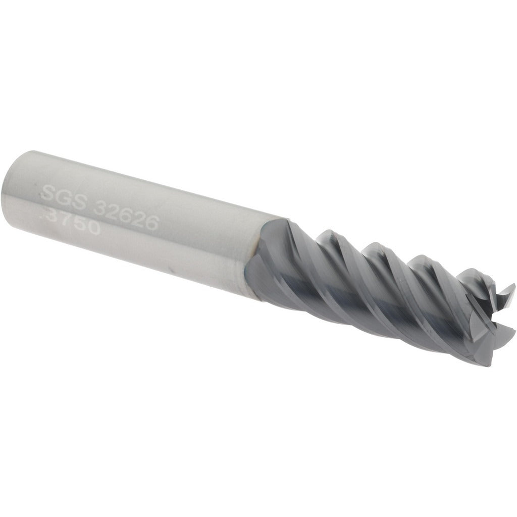 KYOCERA SGS PRECISION TOOLS Sgs 32626 Corner Radius End Mill 3/8 in 5 Flute Altin