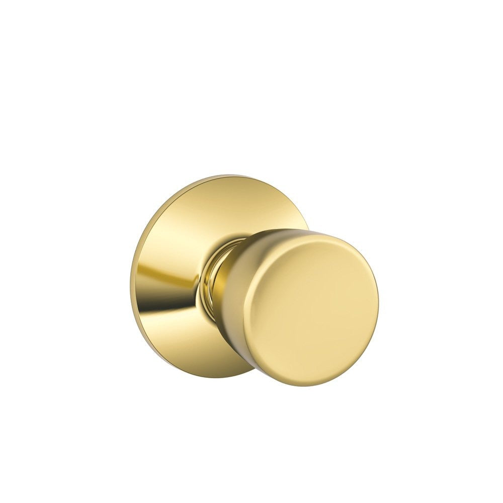 SCHLAGE Schlage F10BEL605 Bell Hall Closet Knob Bright Brass