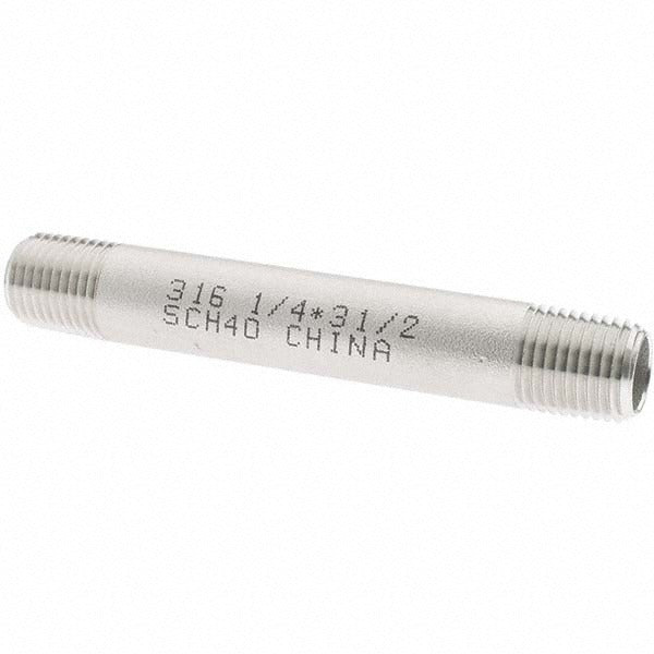 VALUE COLLECTION Value Collection 6BN1/4*31/2 Ss Pipe Nipple 1/4 in Grade 316