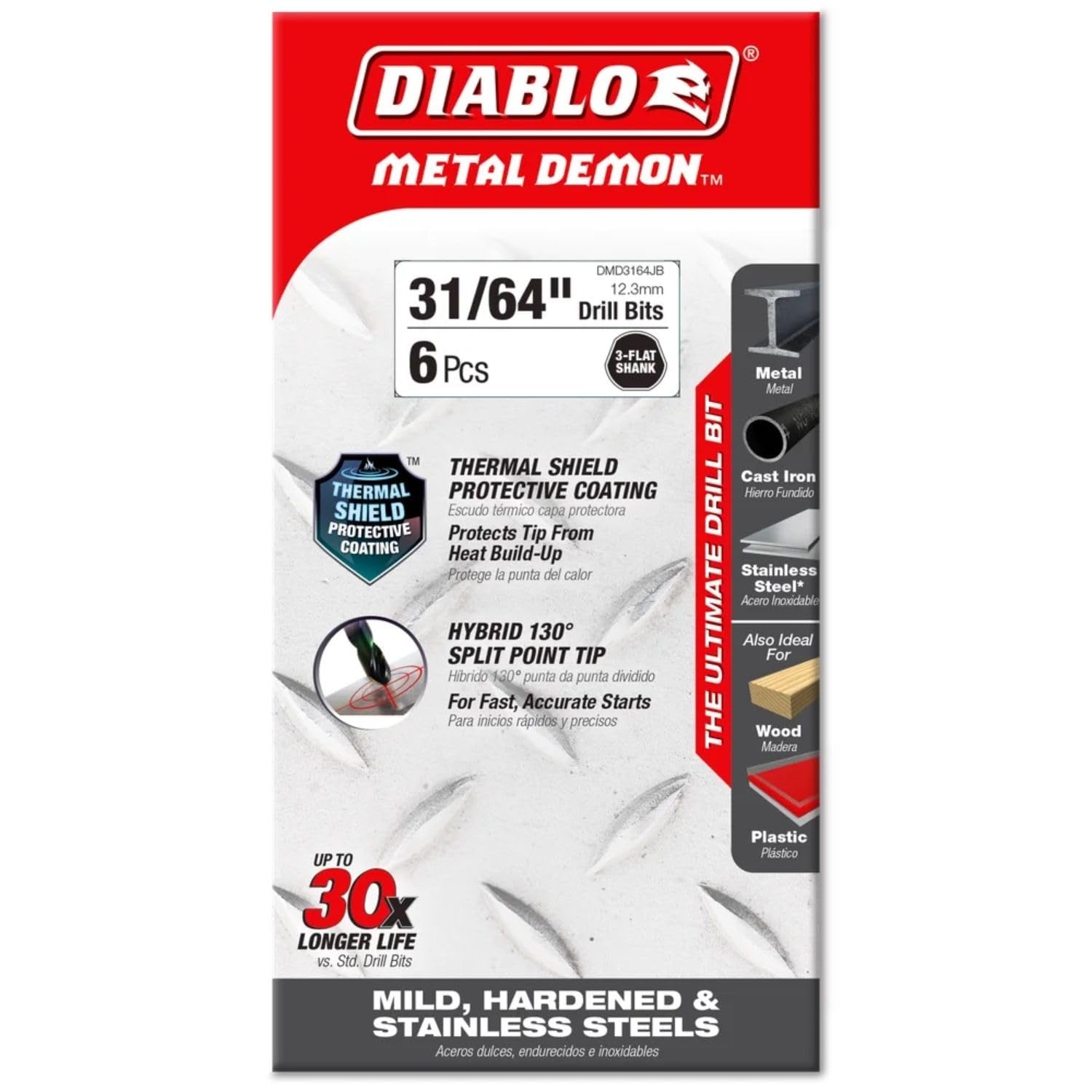 DIABLO Diablo DMD3164JB Metal Drill Bit 31/64 Inch