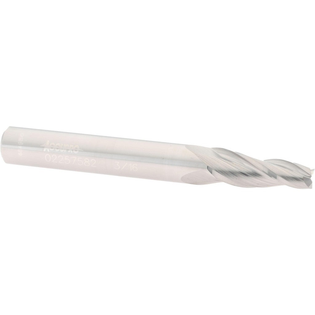 ACCUPRO Accupro 12177527 Tapered End Mill 3/16 in 3 Flute Solid Carbide