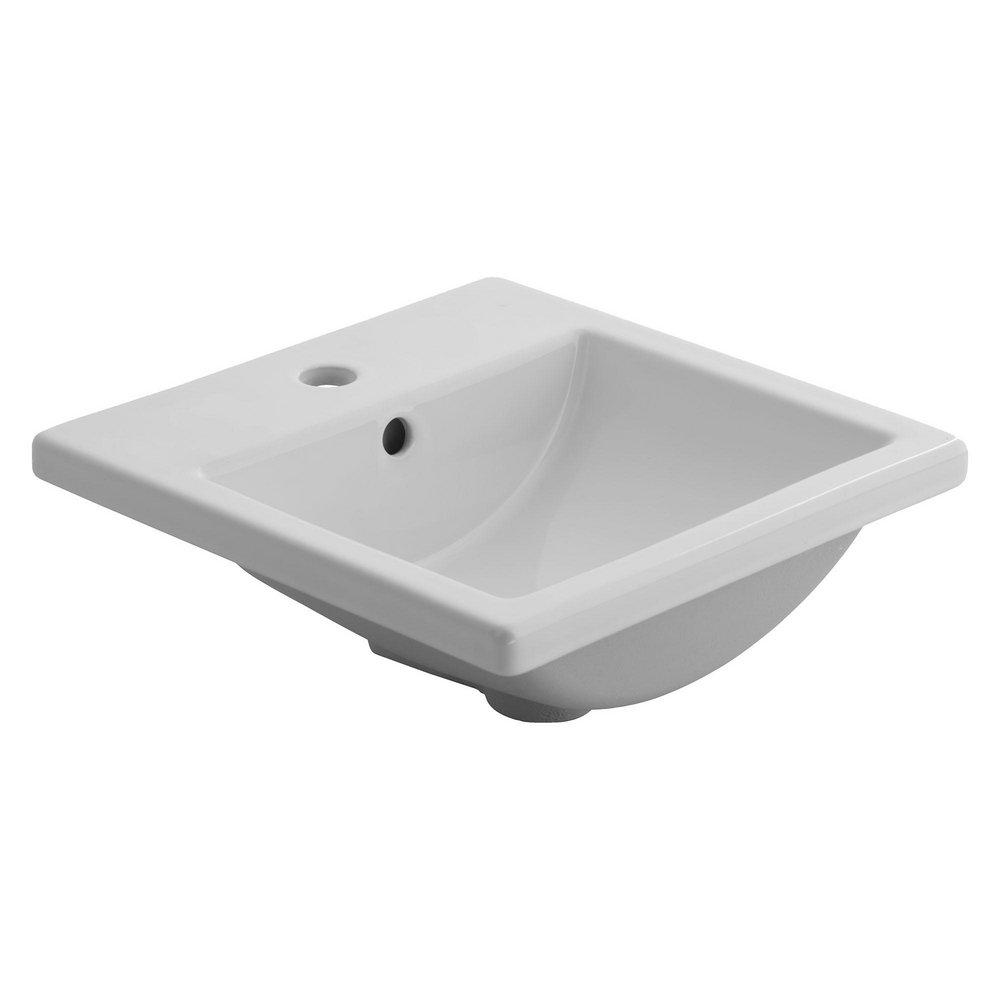 American Standard 0642001.020 Studio 16-1/4 x 16-1/4 in. Square Drop-in Bathroom Sink in White