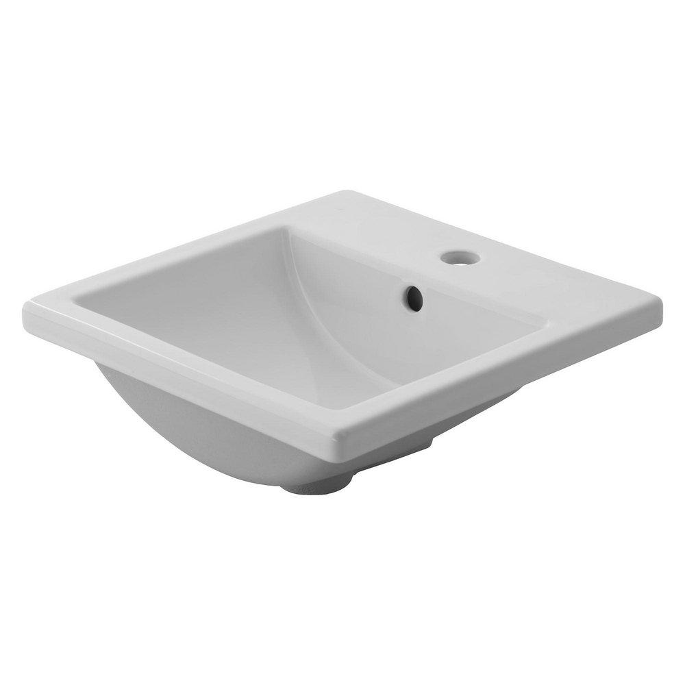 American Standard 0642001.020 Studio 16-1/4 x 16-1/4 in. Square Drop-in Bathroom Sink in White