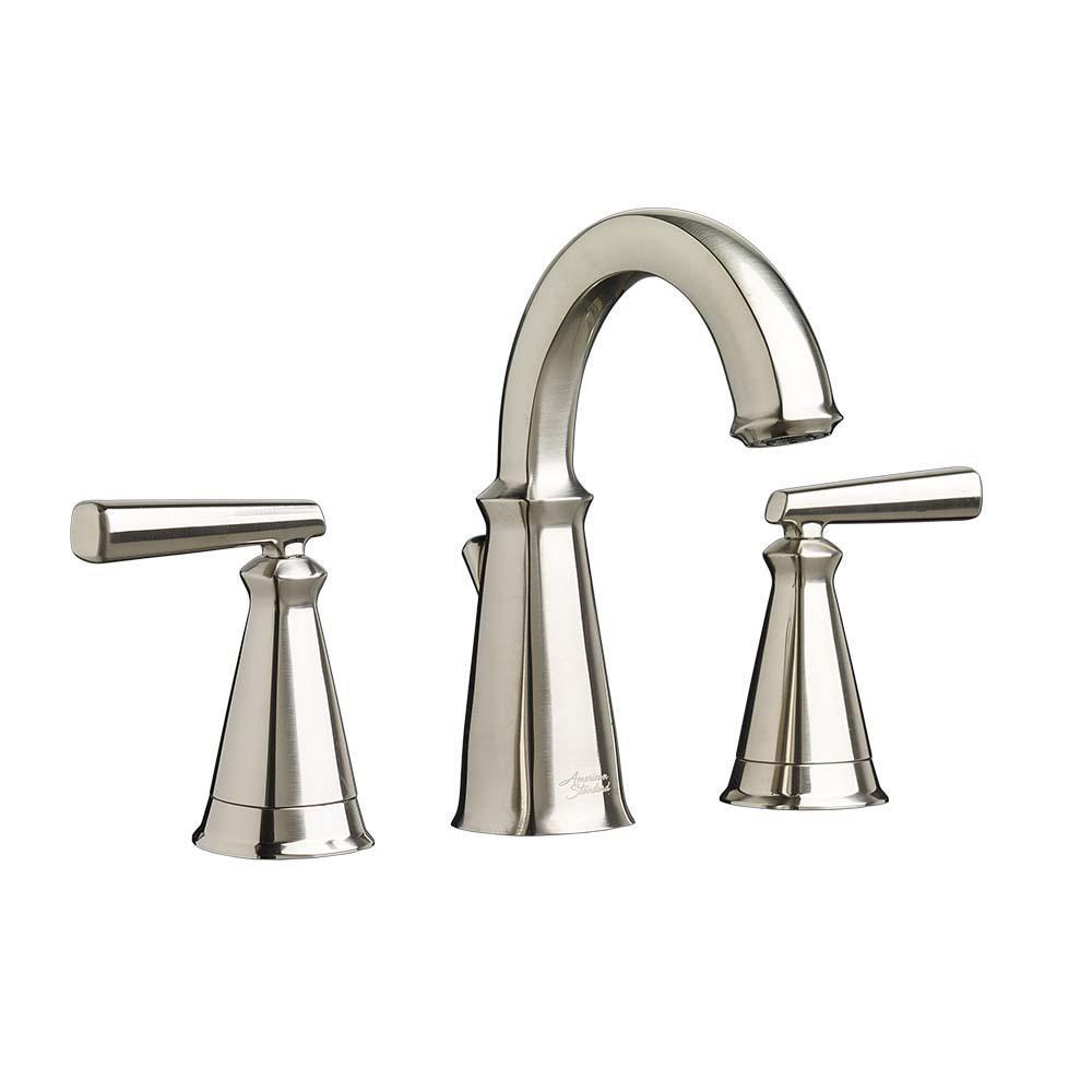 American Standard 7018801.295 Edgemere Two Handle Widespread Bathroom Sink Faucet in Brushed Nickel