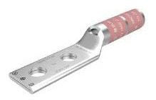 BURNDY YAZ2C2TC14 Copper Compression Lug, 2 AWG, 2 Hole with Inspection Window