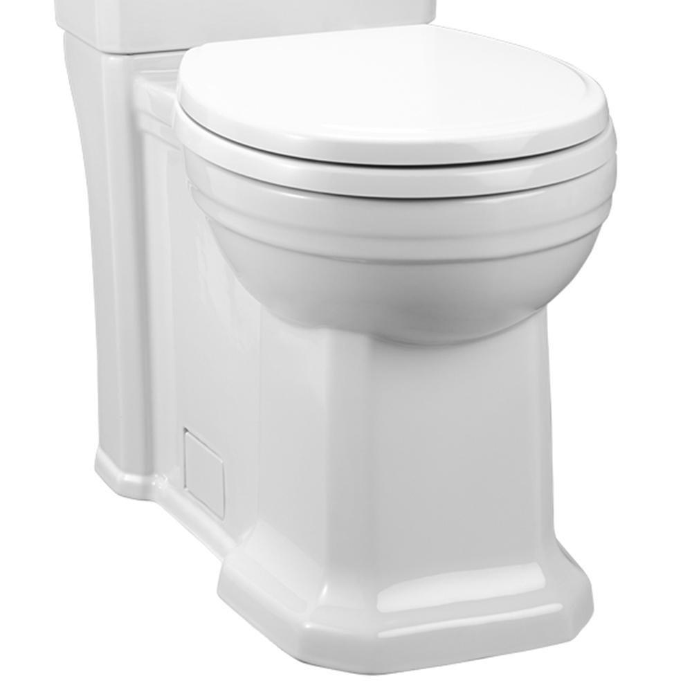 DXV D23005D000.415 Fitzgerald Round Toilet Bowl with Seat in Canvas White