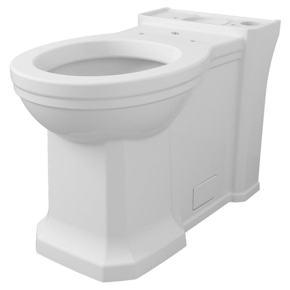 DXV D23005D000.415 Fitzgerald Round Toilet Bowl with Seat in Canvas White