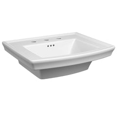 DXV D20010008.415 Wyatt 24 x 19-11/16 in. Rectangular Pedestal Bathroom Sink in Canvas White