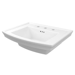 DXV D20010008.415 Wyatt 24 x 19-11/16 in. Rectangular Pedestal Bathroom Sink in Canvas White