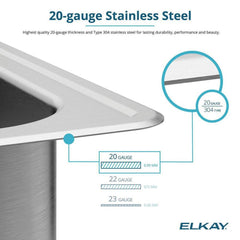 Elkay PSR22192 Celebrity Stainless Steel 22 x 19-1/2 in. 2 Hole Drop-In Sink