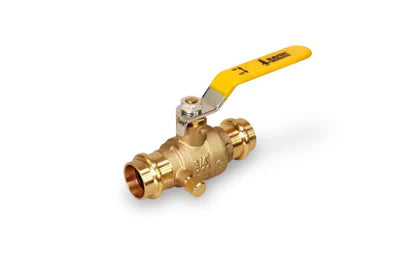 Everflow 310D001-NL | 1 Full Port PRESS Brass Ball Valve with Drain Lead Free | 310D001-NL