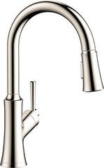 Hansgrohe 04793830 Joleena Single Handle Pull Down Kitchen Faucet in Polished Nickel