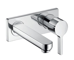 Hansgrohe 31163001 Metris S Single Handle Wall Mount Bathroom Sink Faucet in Polished Chrome