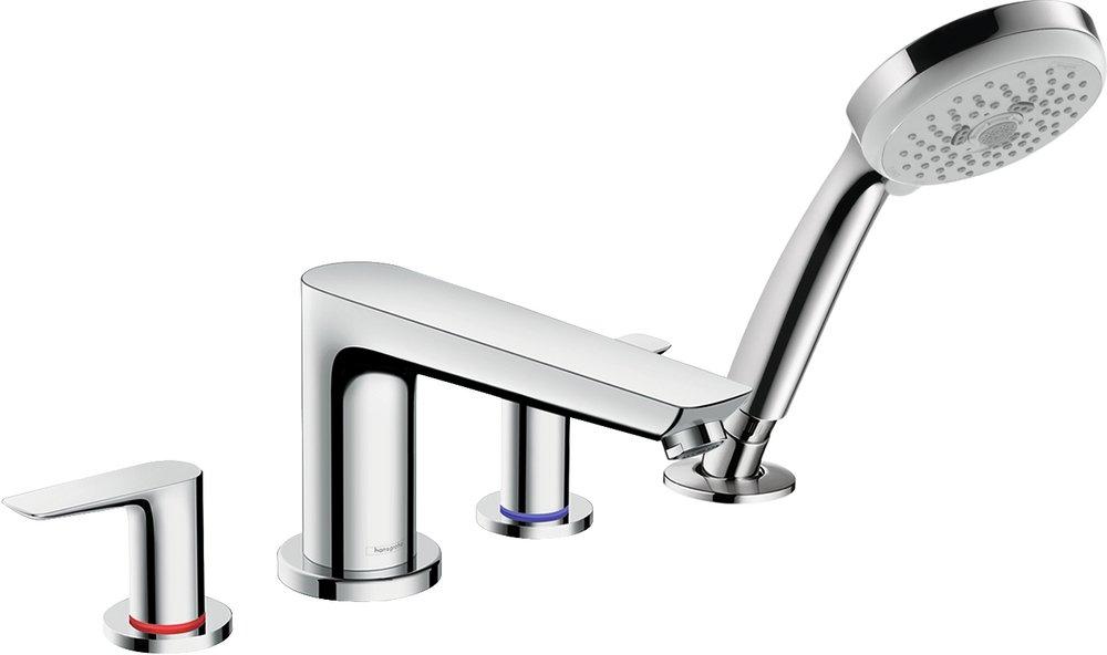 Hansgrohe 71744001 Talis E Two Handle Roman Tub Faucet with Handshower in Chrome (Trim Only)