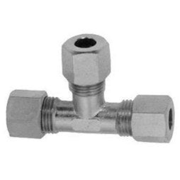 Johnson Controls F-700-44 Tee Coupler 3/8 x 1/4 x 1/4 Inch Brass Compression