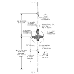 Speakman CPV-PB-DV Sentinel Mark II Valve Trim in Rough Brass