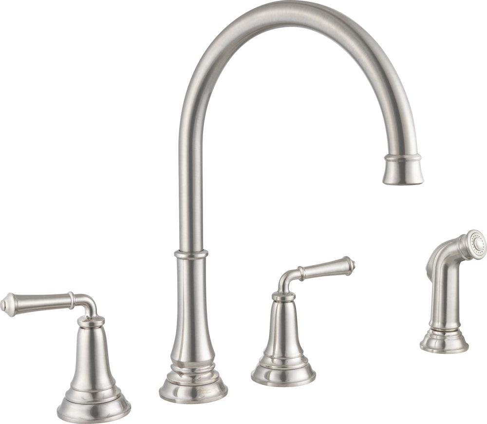 American Standard 4279701.075 Delancey Two Handle Kitchen Faucet with Side Spray 1.5 gpm