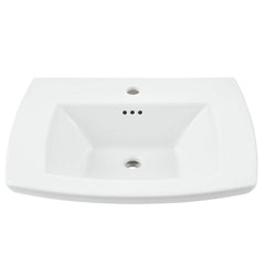 American Standard 0445.001.020 Edgemere® 25 x 19-1/2 in. Rectangular Pedestal Bathroom Sink in White