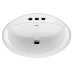 American Standard 0476928020 Aqualyn® 20-3/8 x 17-37/100 in. Oval Drop-in Bathroom Sink in White