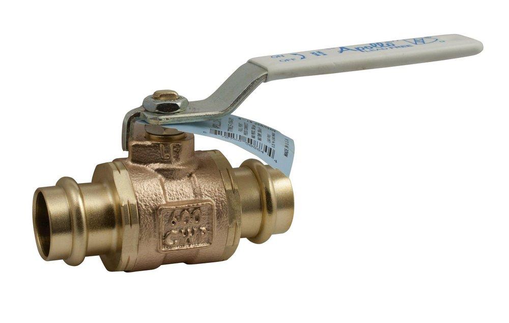 Apollo Valves 77WLF10701A 77WLF-A Series 1-1/2 in. Bronze Full Port Press 200# Ball Valve