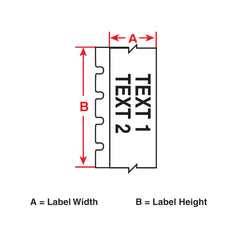 Brady MC1-1000-595-RD-WT Label Vinyl 1in x 25ft WT/RD