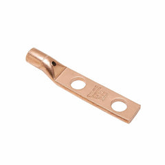 BURNDY YGHA262N Copper Compression Lug, Heavy Duty, 2 Hole w/ Inspection Probe, 2/0 AWG, 1/2 Stud, 1-3/4 Stud Hole Spacing