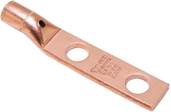 BURNDY YGHA262N Copper Compression Lug, Heavy Duty, 2 Hole w/ Inspection Probe, 2/0 AWG, 1/2 Stud, 1-3/4 Stud Hole Spacing