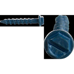 CULLY 60328J 1/4 x 1-3/4 Tapcon Concrete Screws, Hex Washer Head, Slotted, Blue, Jar